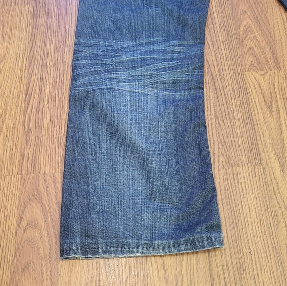 Mens Guess Desmond Relaxed Straight Jeans 32x26 Blue Denim Thick Stitch B21 - Picture 11 of 15